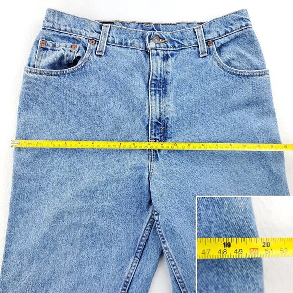Levi's 551 Jeans Vintage 90s USA High Waist Relaxed Tapered Women 14 Long 32x33 - Picture 9 of 14
